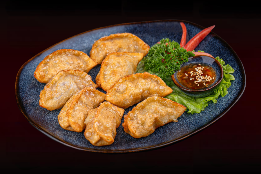 Гедза жаренные с креветкой